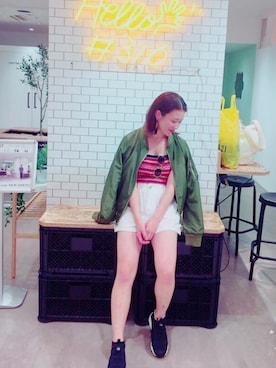 「Reebok（リーボック）のユニセックス リーボック インスタ ポンプフューリー ブラック Reebok INSTAPUMP FURY OG V65750（スニーカー）」を使った、RIRIさん（レディース・156cm）の春コーディネート