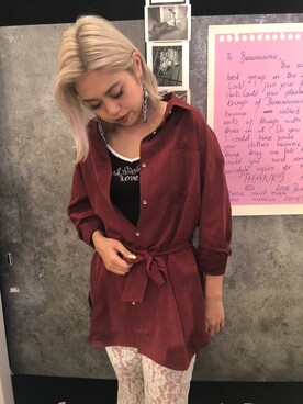 「FIG&VIPER（フィグアンドバイパー）のアイテム（キャミソール）」を使った、FIG&VIPER_Yukaさん（レディース・167cm）の秋コーディネート