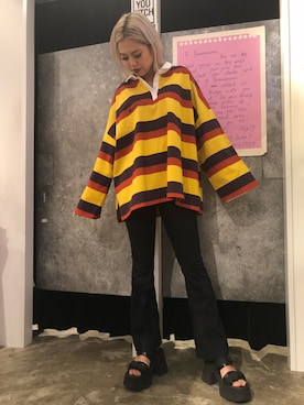 「ラガーシャツ」｜FIG&VIPER_Yukaさん（レディース・167cm）の秋コーディネート