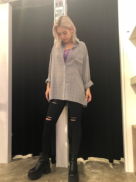 「FIG&VIPER（フィグアンドバイパー）のアイテム（キャミソール）」を使った、FIG&VIPER_Yukaさん（レディース・167cm）の秋コーディネート