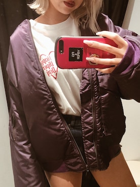 「FIG&VIPER（フィグアンドバイパー）のアイテム（MA-1）」を使った、FIG&VIPER_Yukaさん（レディース・167cm）の秋コーディネート