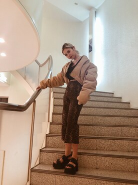 「FIG&VIPER（フィグアンドバイパー）のアイテム（MA-1）」を使った、FIG&VIPER_Yukaさん（レディース・167cm）の秋コーディネート
