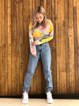 「FIG&VIPER（フィグアンドバイパー）のアイテム（スニーカー）」を使った、FIG&VIPER_Yukaさん（レディース・167cm）の春コーディネート
