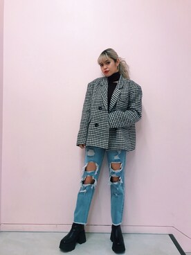 「FIG&VIPER（フィグアンドバイパー）のアイテム（アクセサリー）」を使った、FIG&VIPER_Yukaさん（レディース・167cm）の春コーディネート