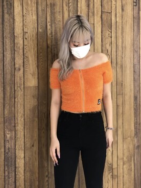 「FIG&VIPER（フィグアンドバイパー）のアイテム（ニット/セーター）」を使った、FIG&VIPER_Yukaさん（レディース・167cm）の春コーディネート