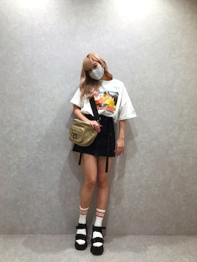 「サンダルに靴下」｜FIG&VIPER_Yukaさん（レディース・167cm）の夏コーディネート