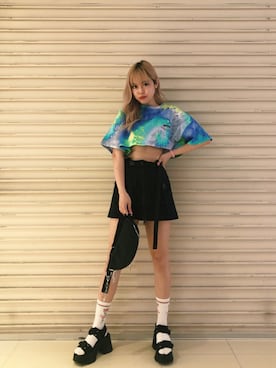 「FIG&VIPER（フィグアンドバイパー）のアイテム（スカート）」を使った、FIG&VIPER_Yukaさん（レディース・167cm）の夏コーディネート