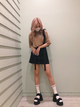 「FIG&VIPER（フィグアンドバイパー）のアイテム（スカート）」を使った、FIG&VIPER_Yukaさん（レディース・167cm）の夏コーディネート
