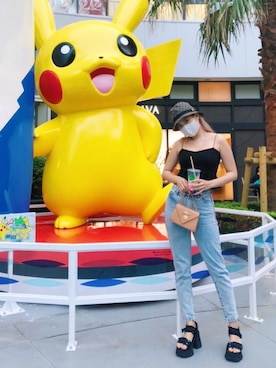 「FIG&VIPER（フィグアンドバイパー）のアイテム（チューブトップ）」を使った、FIG&VIPER_Yukaさん（レディース・167cm）の夏コーディネート