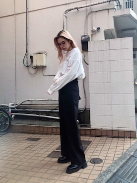 「FIG&VIPER（フィグアンドバイパー）のアイテム（ローファー）」を使った、FIG&VIPER_Yukaさん（レディース・167cm）の春コーディネート