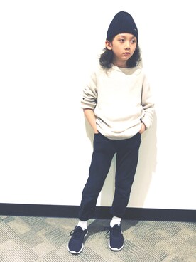 「黒パンツ」｜KEIさん（キッズ・138cm）の春コーディネート