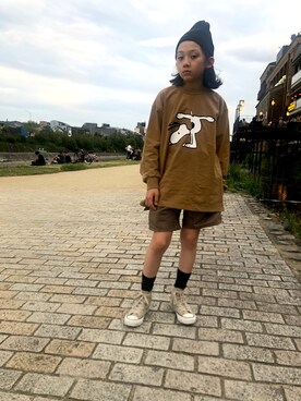 「ARCH & LINE（アーチアンドライン）のアイテム」を使った、KEIさん（キッズ・138cm）の秋コーディネート