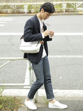 「オティアス」｜「アイテム（ショルダーバッグ）」を使った、UNBILLION_MENSさん（メンズ・176cm）の夏コーディネート