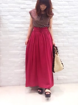 「a.v.v（アーヴェヴェ）のアイテム」を使った、romiさん（レディース・151cm）の夏コーディネート