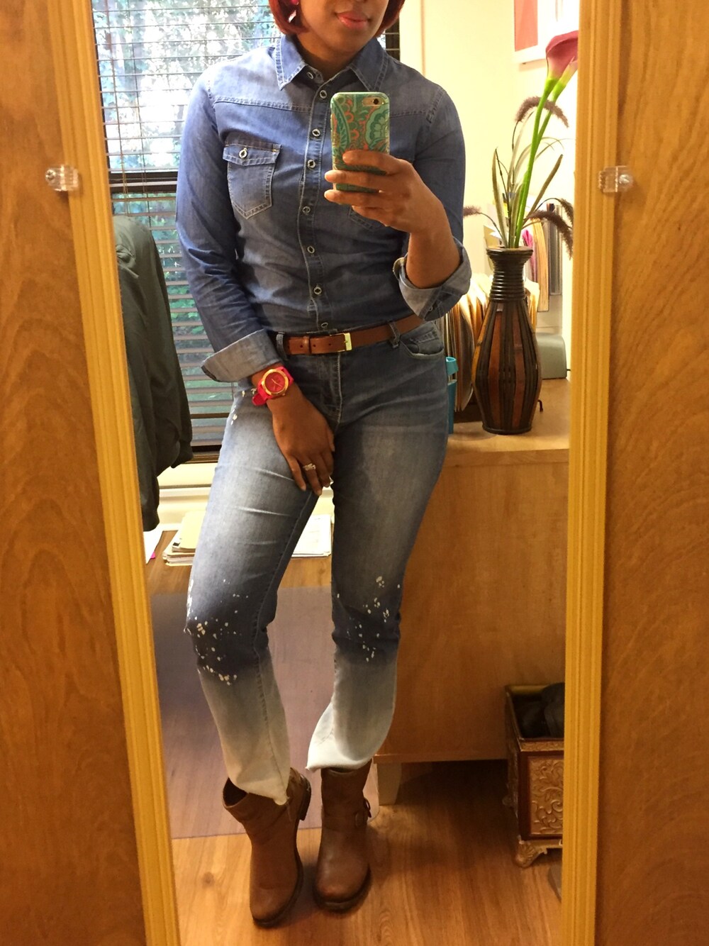 「denimondenim」｜「#IAmNewYork&Coのアイテム（デニムパンツ、ブルー系）」を使った、Missyさん（レディース・165cm）の春コーディネートの1枚目の写真