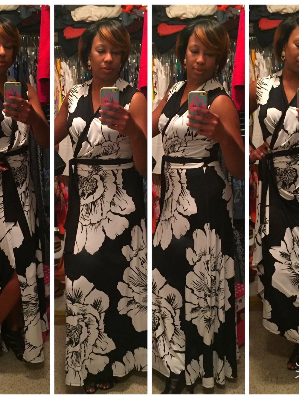 「floral」｜「#IAmNewYorkandCoのアイテム（ワンピース、ブラック系）」を使った、Missyさん（レディース・165cm）の夏コーディネートの1枚目の写真