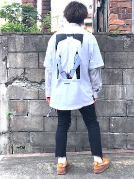 「ROXD（ロッド）のアイテム（パンツ）」を使った、Кодзиさん（メンズ・170cm）の秋コーディネート