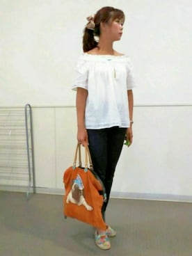 「GABS（ガブス）のアイテム（バッグ）」を使った、けゆもんさん（レディース・156cm）の夏コーディネート