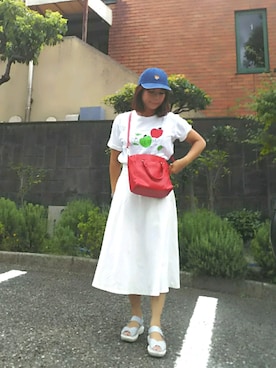 「Gomu 56（ゴムゴム）のアイテム」を使った、けゆもんさん（レディース・156cm）の夏コーディネート