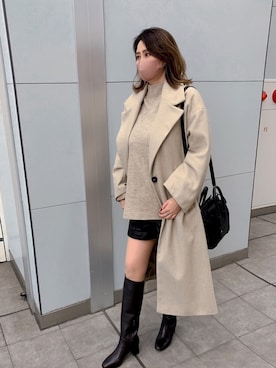 「UNTITLED（アンタイトル）のアイテム（ブーツ）」を使った、yuuemaさん（レディース・158cm）の冬コーディネート