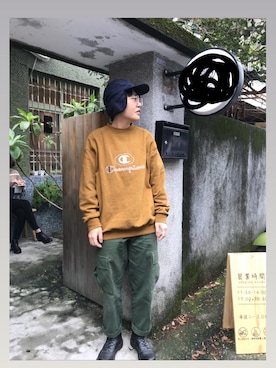 「plain-me（プレインミー）のアイテム（パンツ）」を使った、章樓さん（レディース・161cm）の冬コーディネート