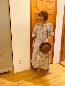 「ベルトサンダル」｜「アイテム（ワンピース/ドレス）」を使った、omatu3さん（レディース・157cm）の春コーディネート