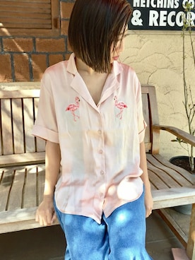 「Settimissimo（セッティミッシモ）のアイテム（パンツ）」を使った、Yumiさん（レディース・156cm）の春コーディネート