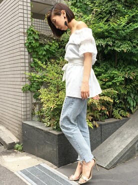 「Settimissimo（セッティミッシモ）のアイテム（トップス）」を使った、Yumiさん（レディース・156cm）の春コーディネート