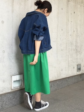 「Settimissimo（セッティミッシモ）のアイテム（スカート）」を使った、Yumiさん（レディース・156cm）の春コーディネート