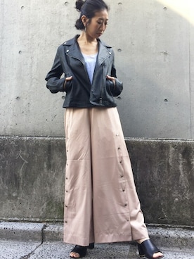 「Settimissimo（セッティミッシモ）のアイテム（ジャケット/アウター）」を使った、Yumiさん（レディース・156cm）の春コーディネート