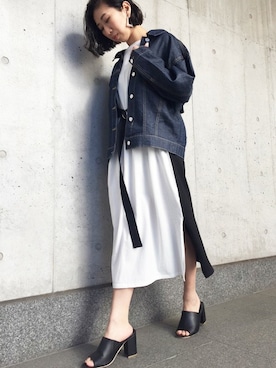 「Settimissimo（セッティミッシモ）のアイテム（ジャケット/アウター）」を使った、Yumiさん（レディース・156cm）の春コーディネート