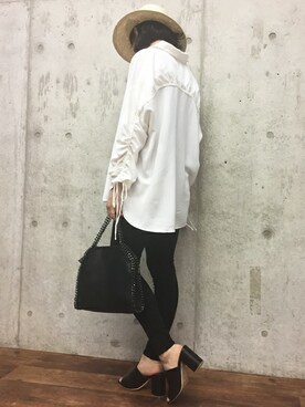 「Settimissimo（セッティミッシモ）のアイテム（トップス）」を使った、Yumiさん（レディース・156cm）の春コーディネート