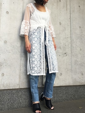 「Settimissimo（セッティミッシモ）のアイテム（トップス）」を使った、Yumiさん（レディース・156cm）の春コーディネート