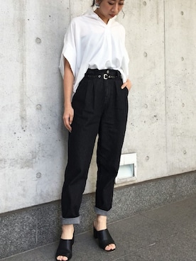 「Settimissimo（セッティミッシモ）のアイテム（トップス）」を使った、Yumiさん（レディース・156cm）の春コーディネート