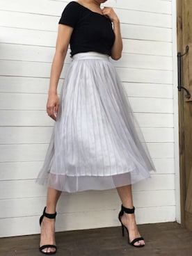 「Settimissimo（セッティミッシモ）のアイテム（スカート）」を使った、Yumiさん（レディース・156cm）の春コーディネート