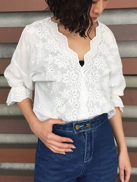 「Settimissimo（セッティミッシモ）のアイテム（トップス）」を使った、Yumiさん（レディース・156cm）の春コーディネート