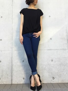 「Settimissimo（セッティミッシモ）のアイテム（トップス）」を使った、Yumiさん（レディース・156cm）の春コーディネート
