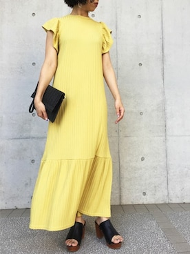 「Settimissimo（セッティミッシモ）のアイテム（ワンピース/ドレス）」を使った、Yumiさん（レディース・156cm）の春コーディネート