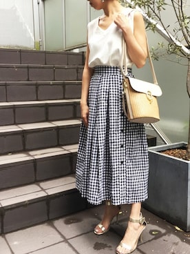 「Settimissimo（セッティミッシモ）のアイテム（バッグ）」を使った、Yumiさん（レディース・156cm）の春コーディネート