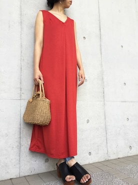 「Settimissimo（セッティミッシモ）のアイテム（ワンピース/ドレス）」を使った、Yumiさん（レディース・156cm）の春コーディネート