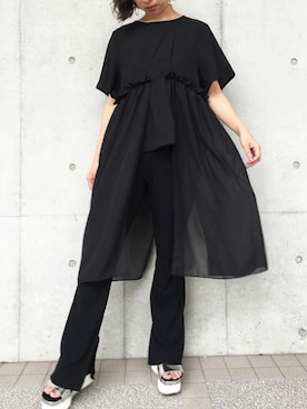 「Settimissimo（セッティミッシモ）のアイテム（トップス）」を使った、Yumiさん（レディース・156cm）の夏コーディネート