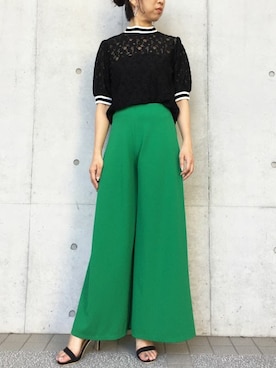 「Settimissimo（セッティミッシモ）のアイテム（パンツ）」を使った、Yumiさん（レディース・156cm）の夏コーディネート