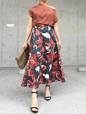 「Settimissimo（セッティミッシモ）のアイテム（トップス）」を使った、Yumiさん（レディース・156cm）の夏コーディネート