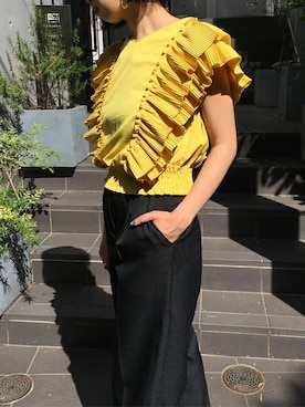 「Settimissimo（セッティミッシモ）のアイテム（トップス）」を使った、Yumiさん（レディース・156cm）の夏コーディネート