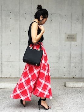 「Settimissimo（セッティミッシモ）のアイテム（バッグ）」を使った、Yumiさん（レディース・156cm）の夏コーディネート