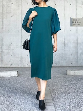 「Settimissimo（セッティミッシモ）のアイテム（ワンピース/ドレス）」を使った、Yumiさん（レディース・156cm）の夏コーディネート