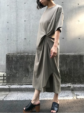 「Settimissimo（セッティミッシモ）のアイテム（ワンピース/ドレス）」を使った、Yumiさん（レディース・156cm）の秋コーディネート