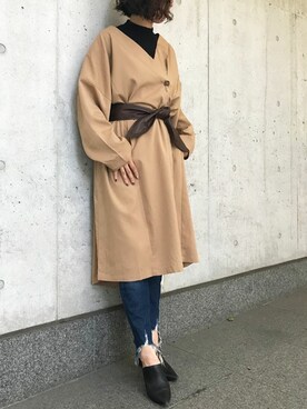「Settimissimo（セッティミッシモ）のアイテム（その他アウター）」を使った、Yumiさん（レディース・156cm）の秋コーディネート