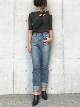 「Settimissimo（セッティミッシモ）のアイテム（バッグ）」を使った、Yumiさん（レディース・156cm）の秋コーディネート