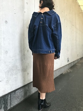 「Settimissimo（セッティミッシモ）のアイテム（ジャケット/アウター）」を使った、Yumiさん（レディース・156cm）の秋コーディネート